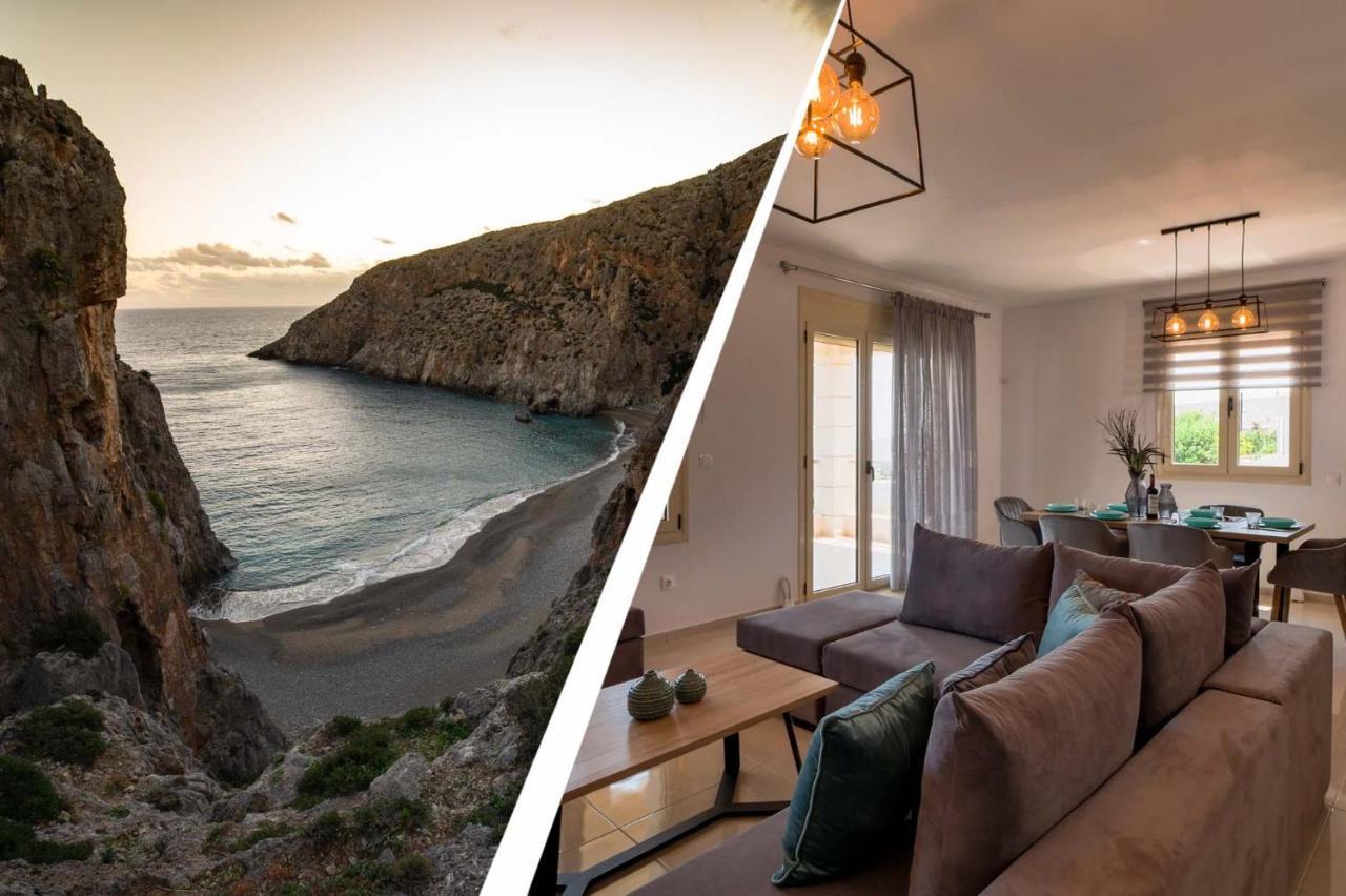 Ferienwohnung Azure Sea View House Kokkini Hani Exterior foto